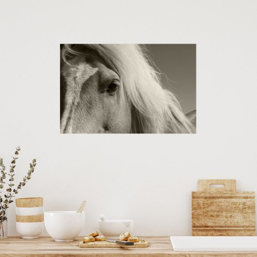 Haflinger Porträt - Horse - cheval Poster (Keuken)