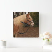 Haflinger Wallach Mifisto - Wanduhr Vierkante Klok (Huis)