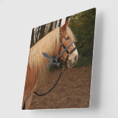 Haflinger Wallach Mifisto - Wanduhr Vierkante Klok (Hoek)