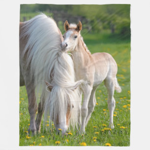 Haflingerpaarden verklikken Baby met foto van moed Fleece Deken
