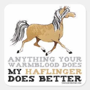 Haflingers doen het beter vierkante sticker