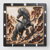 Haflinger's Wild Wood: aangepaste kunsttentoonstel Vierkante Klok (Voorkant)