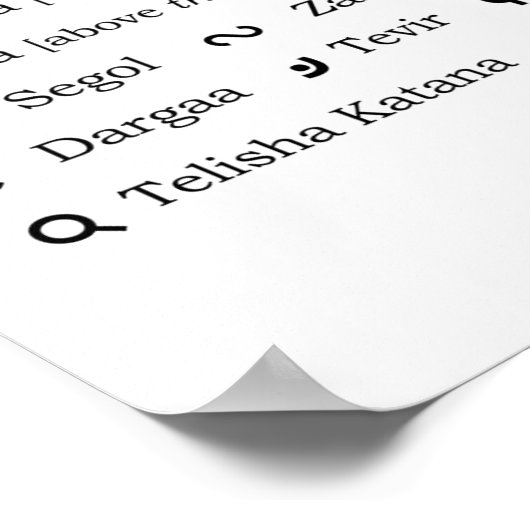 Haftarah Trope Chart Poster (Hoek)