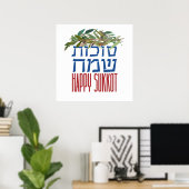 Hag Sukkot Sameach - Happy Holiday of Sukkot Poster (Thuiskantoor)