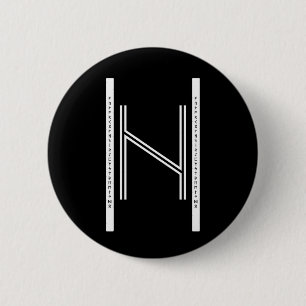 Hagalaz BW-knoppen Ronde Button 5,7 Cm