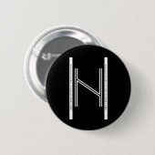 Hagalaz BW-knoppen Ronde Button 5,7 Cm (Voorkant /achterkant)