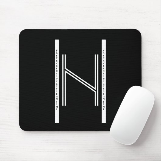 Hagalaz BW Mouse Pad Muismat (Met muis)