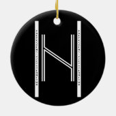 Hagalaz BW-versieringen Keramisch Ornament (Achterkant)