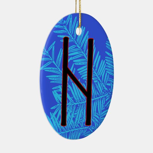 Hagalaz Rune Yule Ornament - Transformatie! (Rechts)