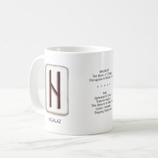 Hagalaz RuneStone Mok (Voorkant links)