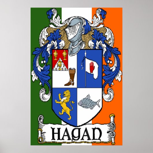Hagan Coat of Arms Print (Voorkant)