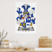 Hagan Family Crest Poster (Keuken)