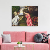 Hagar en de Angel Canvas Afdruk (Insitu (Woonkamer))