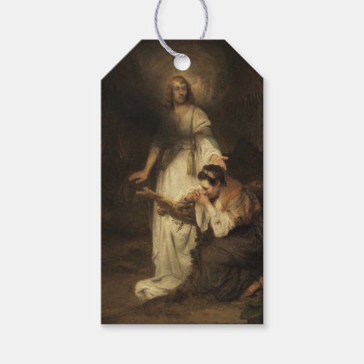 Hagar en de engel (door Carel Fabritius) Cadeaulabel (Voorkant)