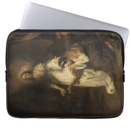 Hagar en de engel (door Carel Fabritius) Laptop Sleeve