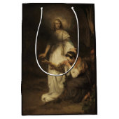 Hagar en de engel (door Carel Fabritius) Medium Cadeauzakje (Voorkant)