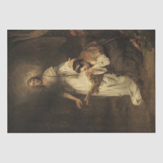 Hagar en de engel (door Carel Fabritius) Tissuepapier (Voorkant)