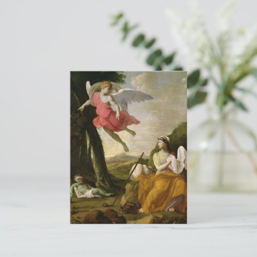 Hagar en Ishmael gered door de engel, c.1648 Briefkaart (Staand voorkant)