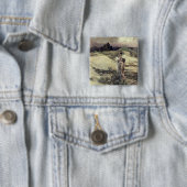 Hagar en Ishmael Vierkante Button 5,1 Cm (In situ)