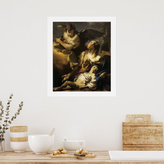 Hagar en Ismael in de wilde natuur Poster (Keuken)