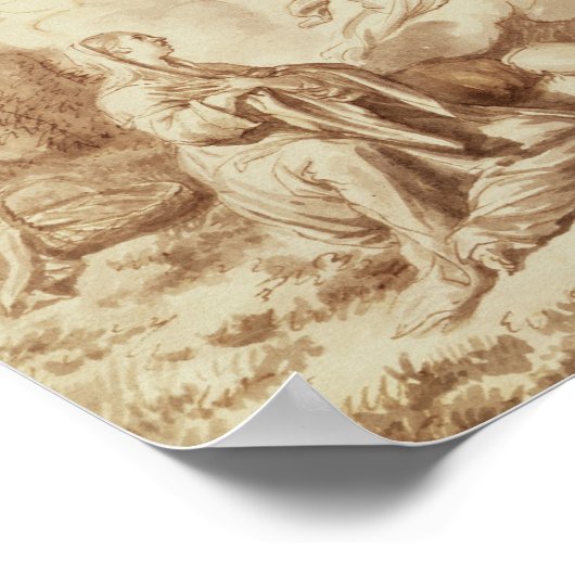 Hagar in de wilde natuur poster (Hoek)