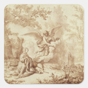 Hagar in de wilde natuur vierkante sticker