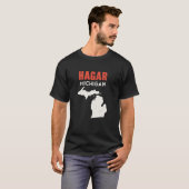 Hagar Michigan Verenigde Staten Reizen Michigan T-shirt (Voorkant volledig)