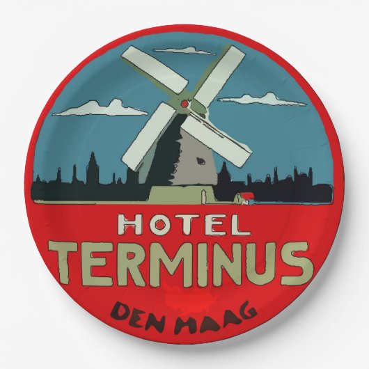 Hage Hotel, papieren Borden Bordje (Voorkant)