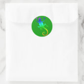 Hagedis /8 ronde sticker (Tas)