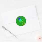 Hagedis /8 ronde sticker (Envelop)