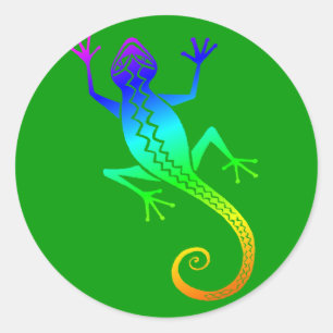 hagedis/8 ronde sticker