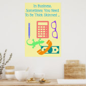 Hagedis aan het werk poster (Keuken)