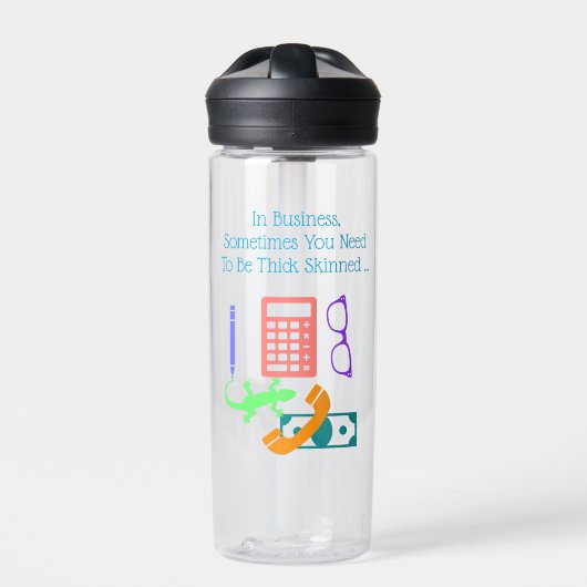 Hagedis aan het werk waterfles (Voorkant)