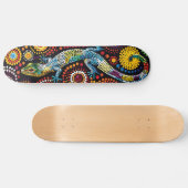 Hagedis - Aboriginal Style - Skateboard Deck (Horizontaal)