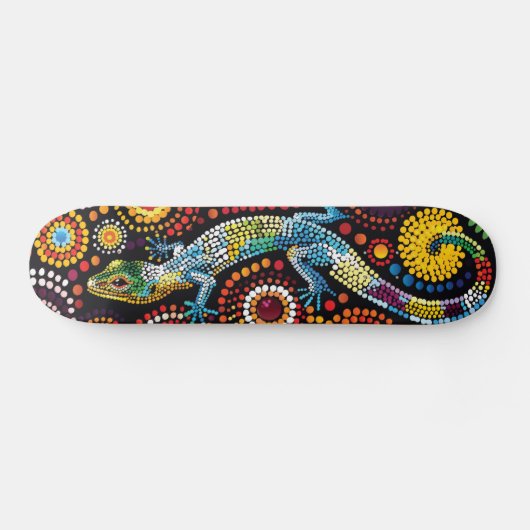 Hagedis - Aboriginal Style - Skateboard Deck (Horizontaal)