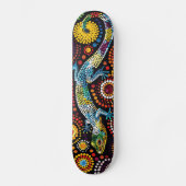 Hagedis - Aboriginal Style - Skateboard Deck (Voorkant)