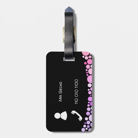 hagedis bagagelabel (Achterkant verticaal)