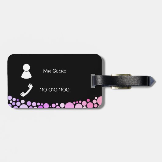 hagedis bagagelabel (Achterkant horizontaal)