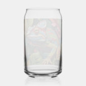 Hagedis bladeren & kleur bier kan blikvorm glas (Achterkant)