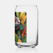 Hagedis bladeren & kleur bier kan blikvorm glas (Links)