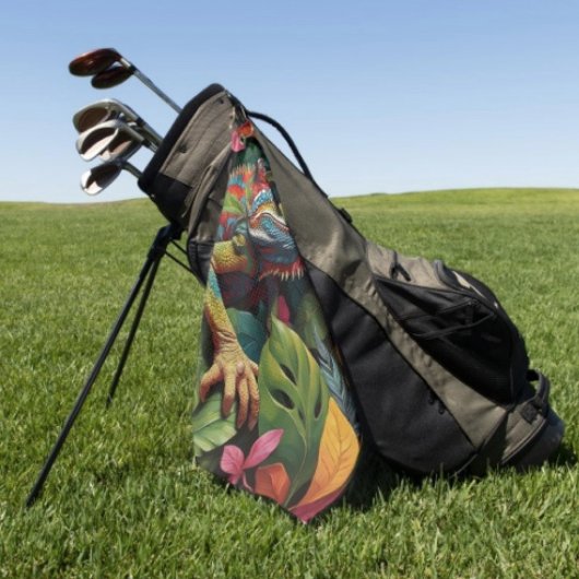 Hagedis Bladeren & Kleur Golfhanddoek