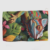 Hagedis Bladeren & Kleur Golfhanddoek (Horizontaal)