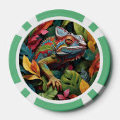 Hagedis Bladeren & Kleur  Poker Chips (Achterkant)