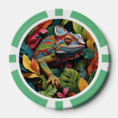 Hagedis Bladeren & Kleur  Poker Chips (Voorkant)