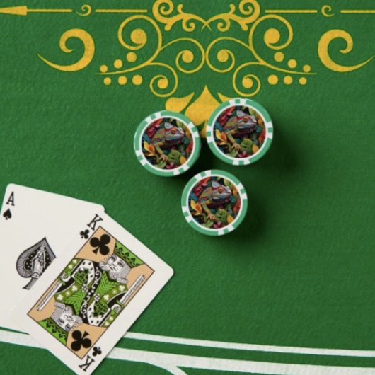 Hagedis Bladeren & Kleur  Poker Chips