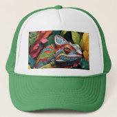 Hagedis Bladeren & Kleur Trucker Pet (Voorkant)