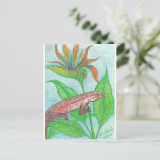 hagedis briefkaart (Staand voorkant)