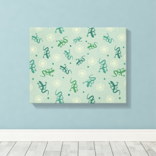 hagedis canvas afdruk (Insitu (Houten vloer))