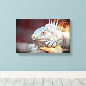 hagedis canvas afdruk (Insitu (Houten vloer))