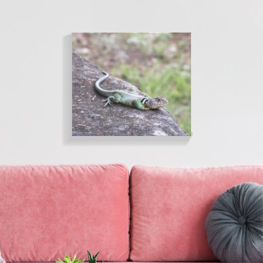 hagedis canvas afdruk (Insitu (Woonkamer))